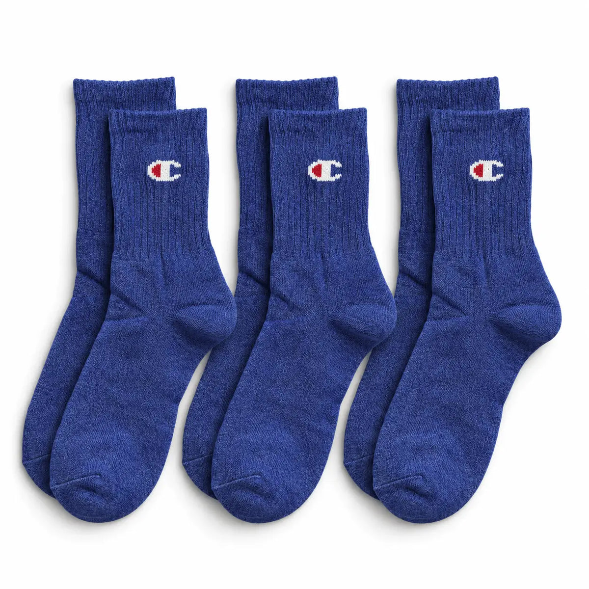 Champion 3 Pack Crew Socks - Blue