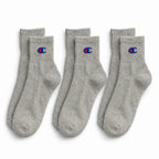 Champion 3 Pack Quarter Socks - Grey A