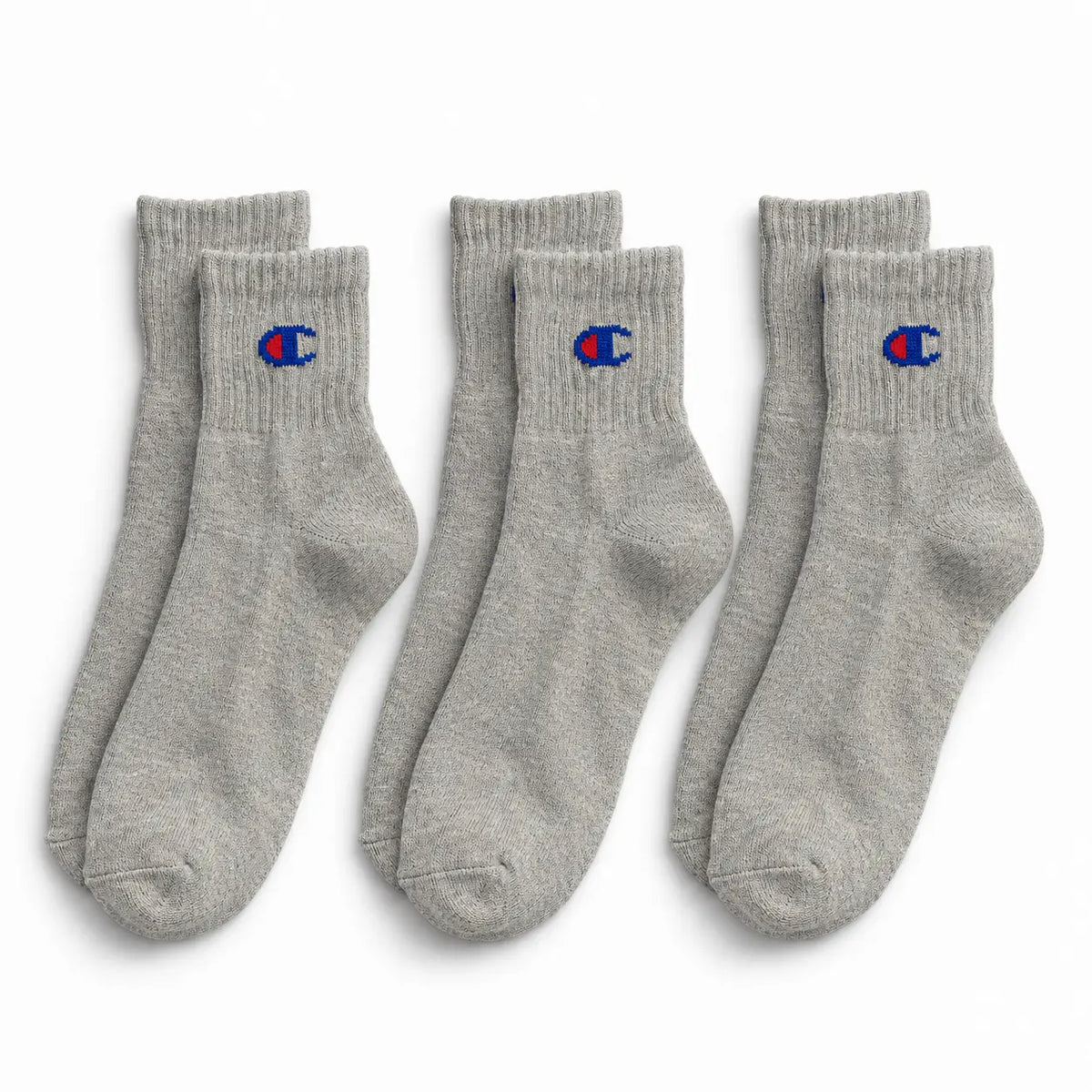 Champion 3 Pack Quarter Socks - Grey A