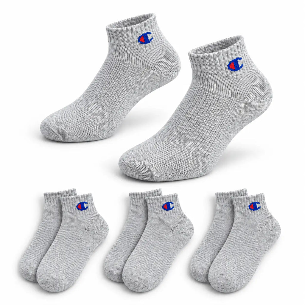 Champion 3 Pack Quarter Socks - Grey B