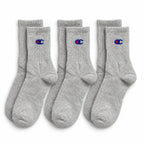 Champion 3 Pack Crew Socks - Grey