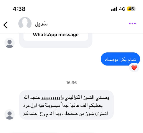 Customer review by Sadeel: first time buying shoes online, very happy with quality - Joshoes Jordan
