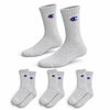 Champion 3 Pack Crew Socks - Light Grey