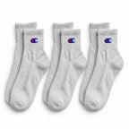 Champion 3 Pack Quarter Socks - Light Grey