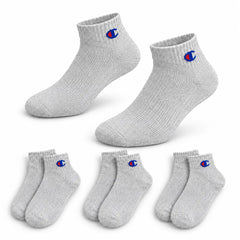 Champion 3 Pack Quarter Socks - Light Grey