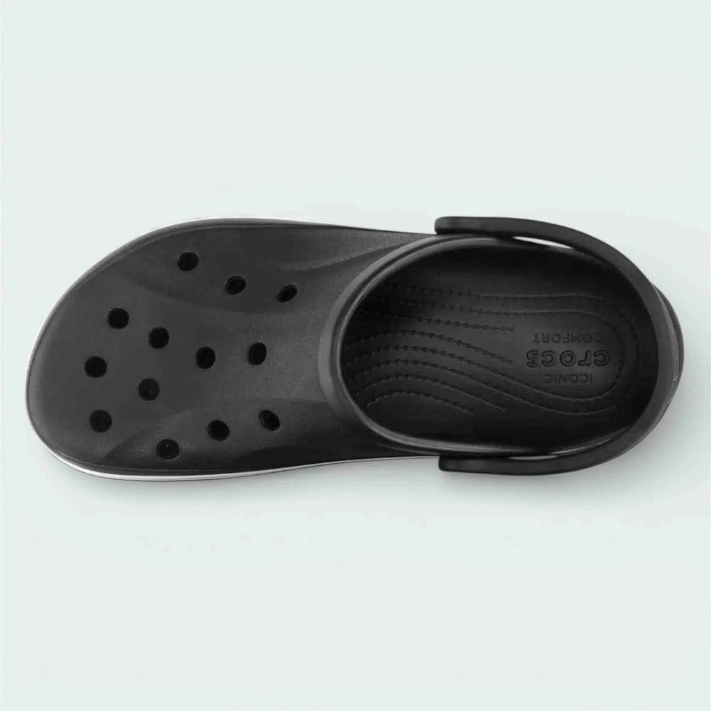 Crocs Bayaband clog in Black colorway - top view