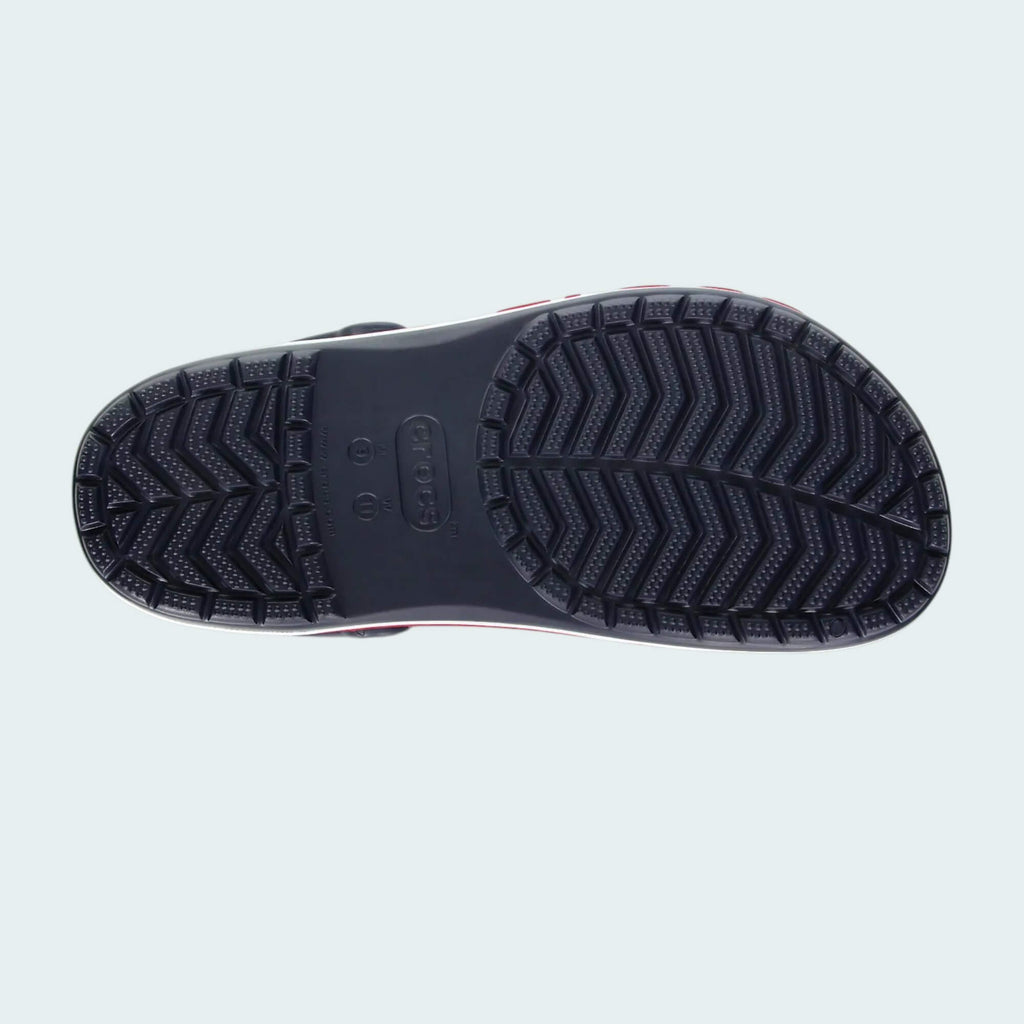 Crocs Bayaband clog in Navy Blue colorway - back view