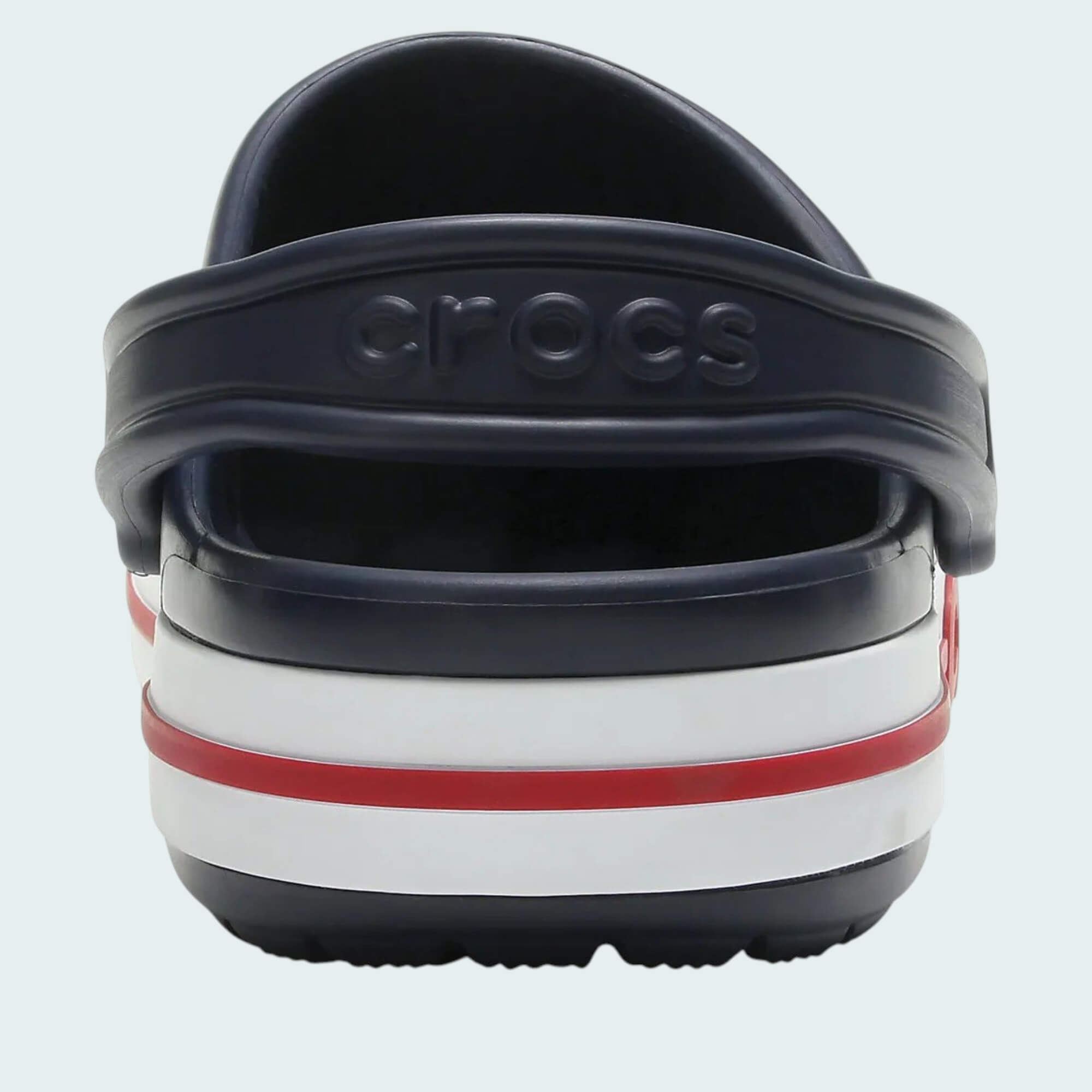 Crocs Bayaband clog in Navy Blue colorway - worn view
