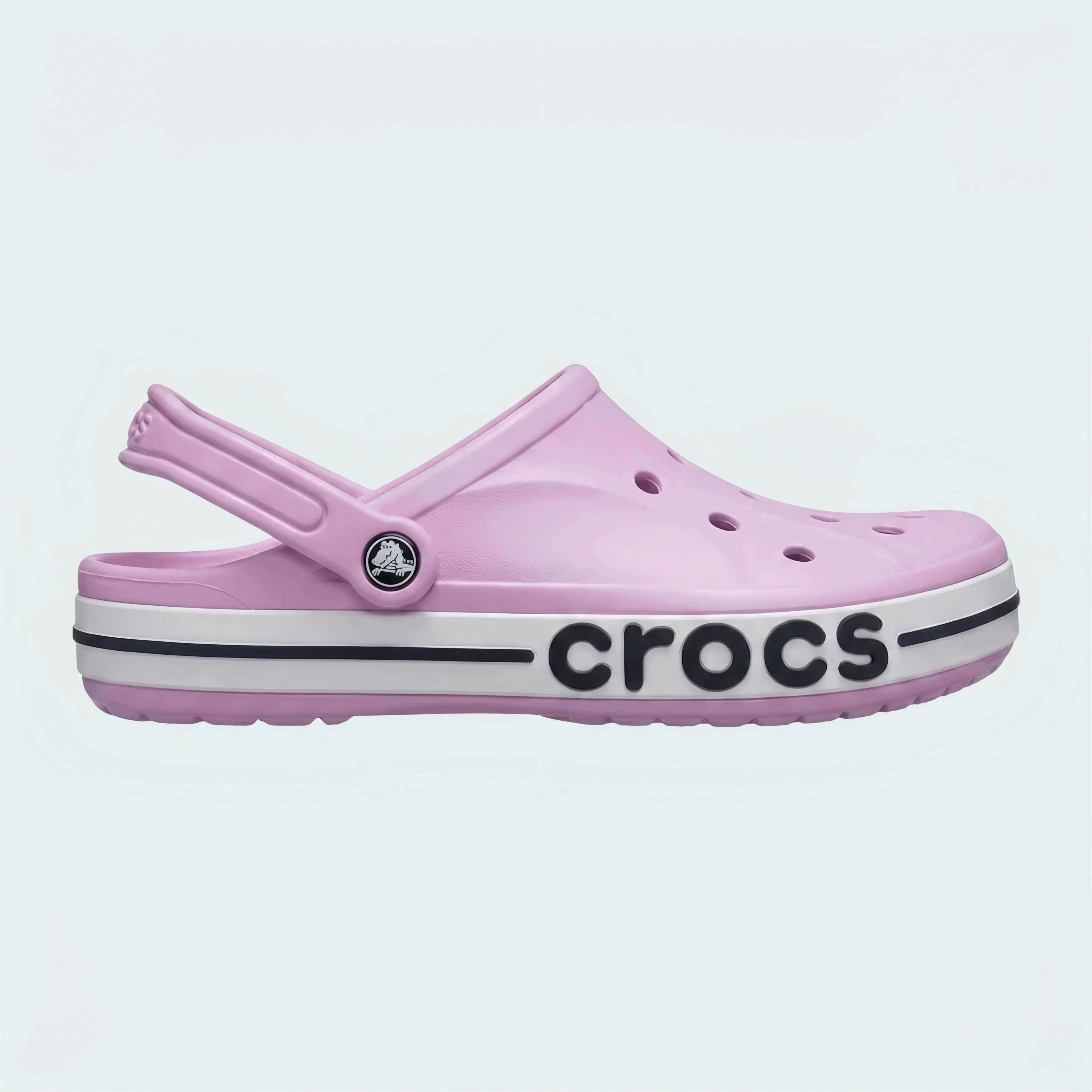 Crocs Bayaband clog in Pink/Black colorway