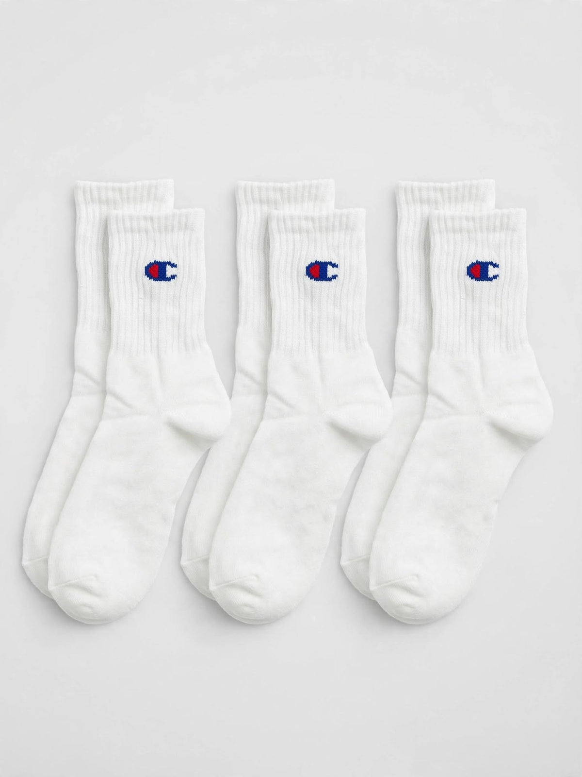 Champion 3 Pack Crew Socks - White
