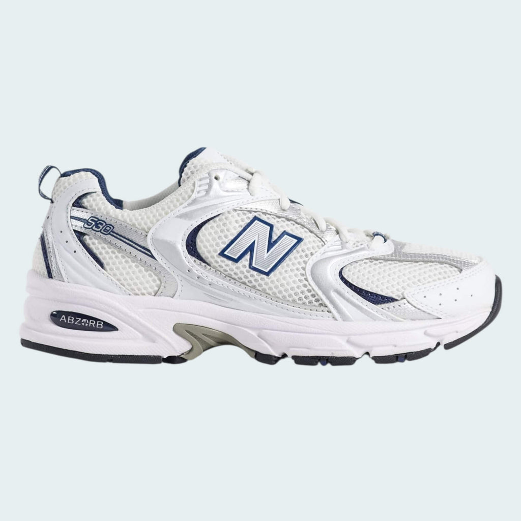 New Balance 530 White Silver Navy sneaker - main view
