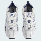 New Balance 530 White Silver Navy sneaker - side view