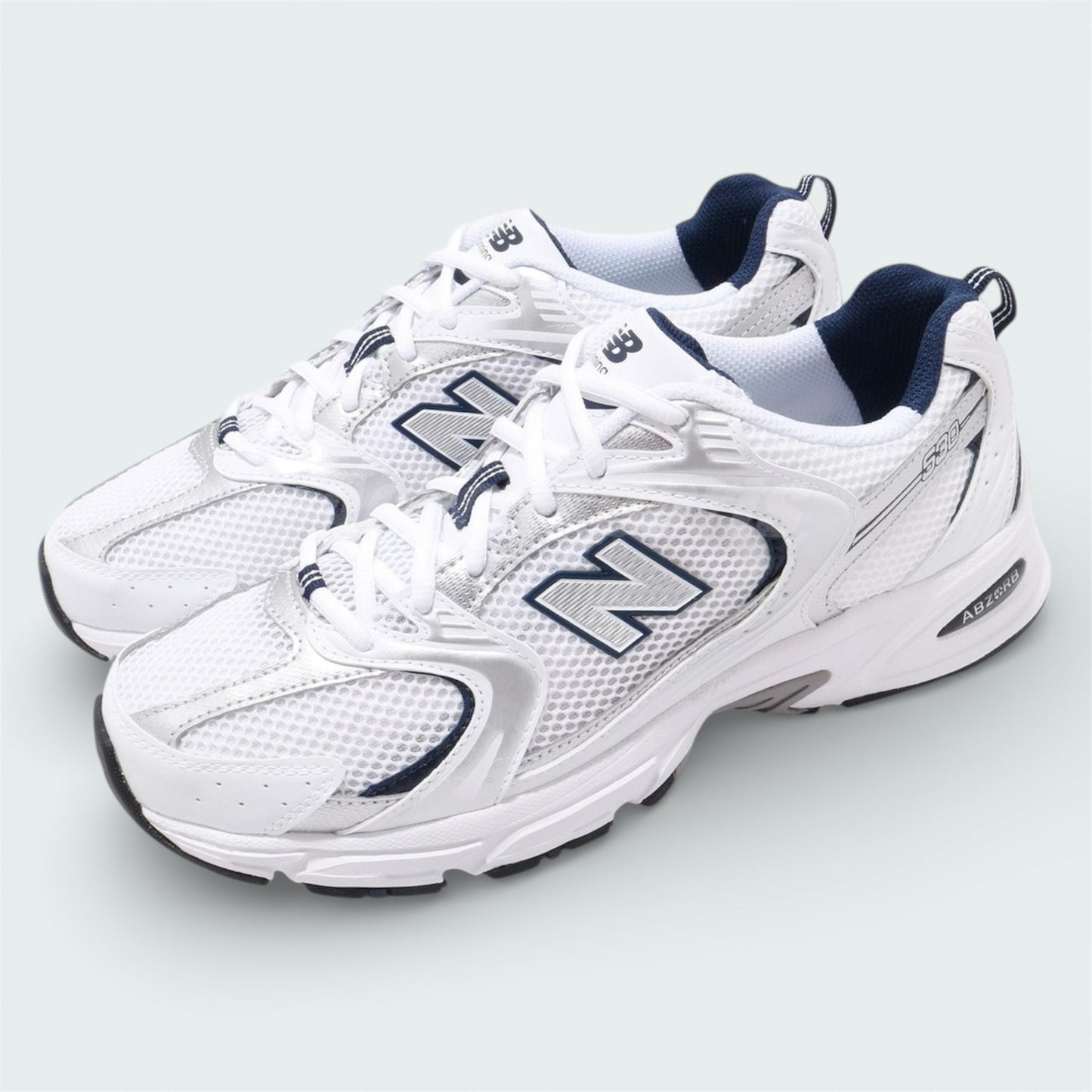 New Balance 530 White Silver Navy - joshoes