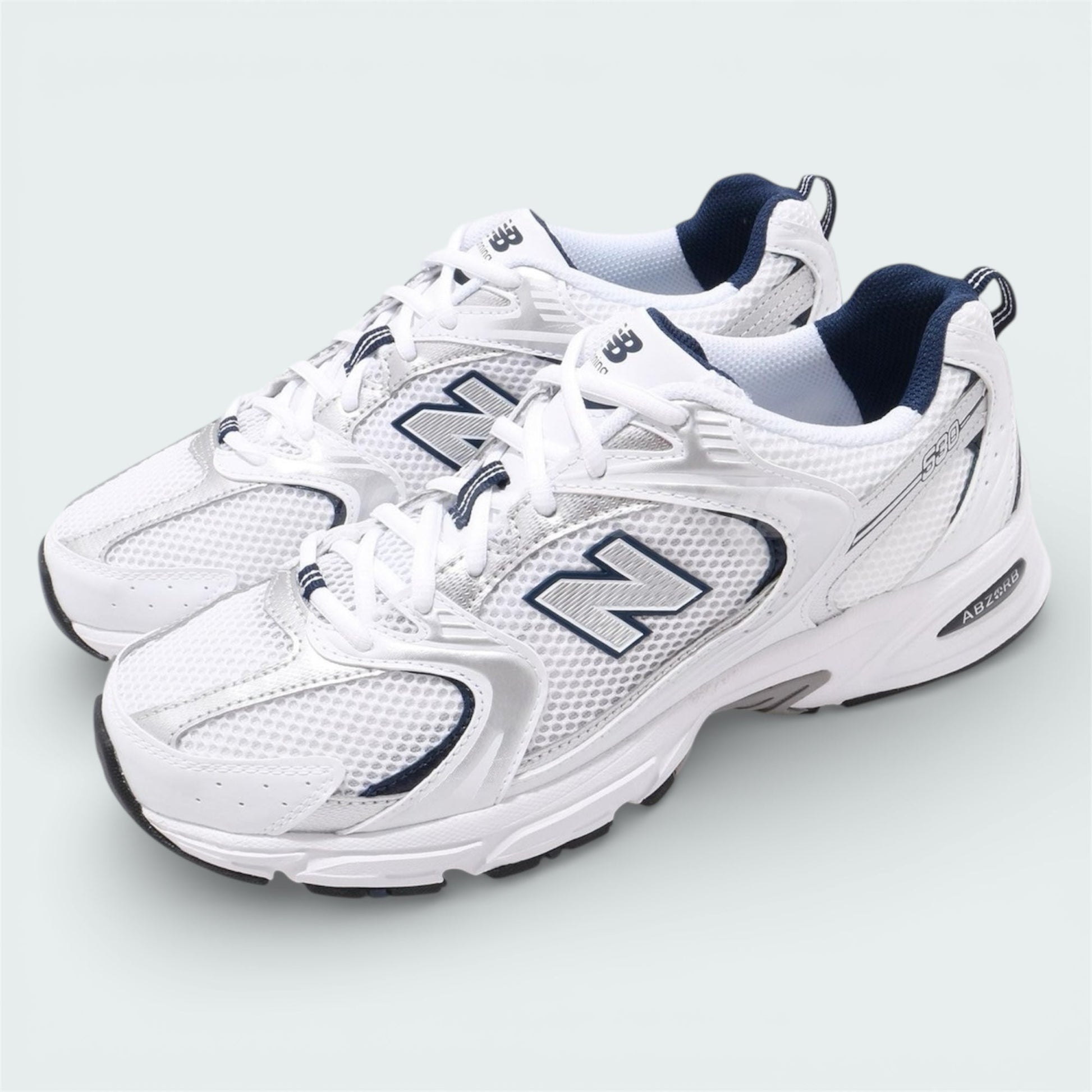 New Balance 530 White Silver Navy - joshoes