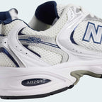 New Balance 530 White Silver Navy sneaker - top view