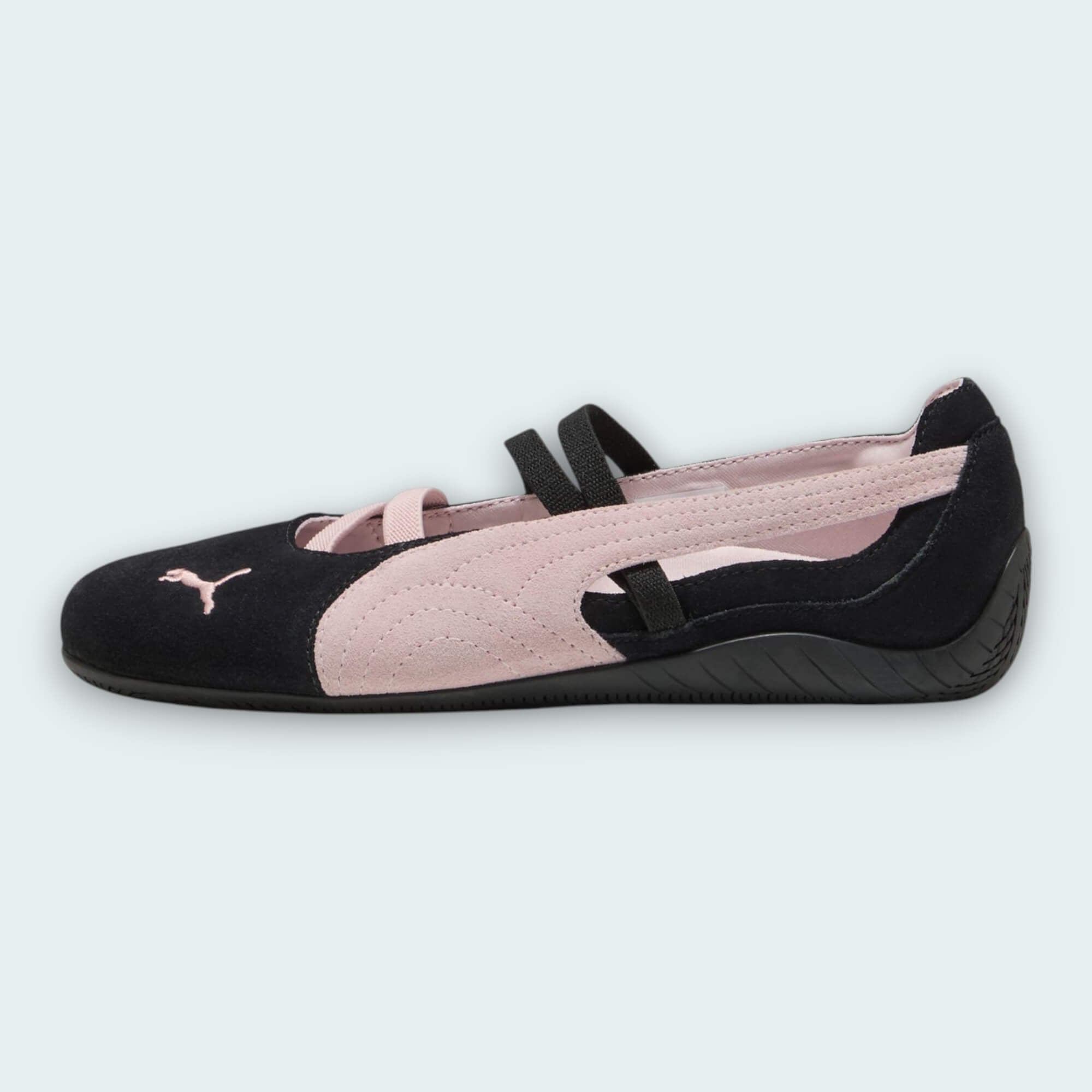 Puma Ballet Flat — Black & Pink - Ballet Flats - joshoes