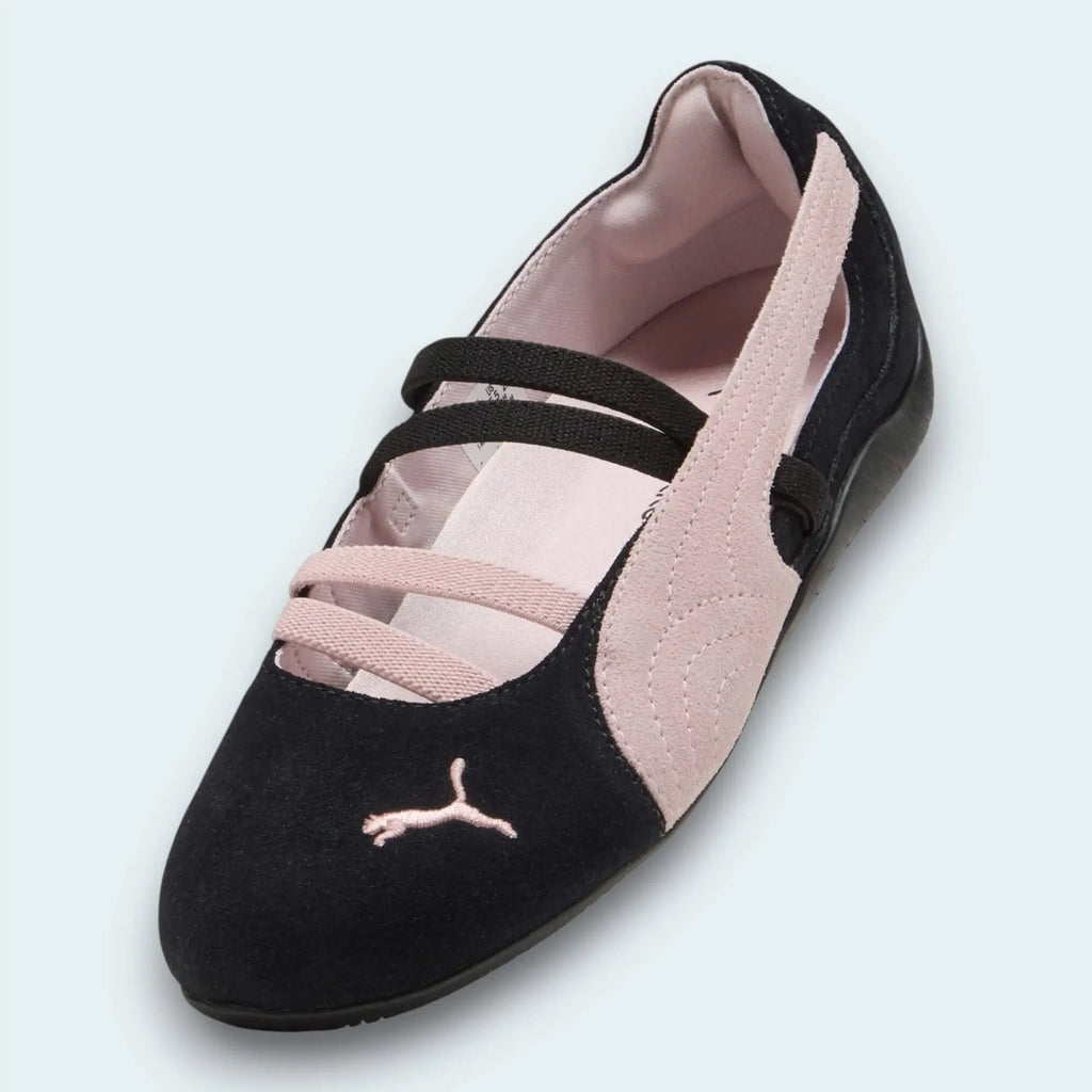 Puma Ballet Flat — Black & Pink - Ballet Flats - joshoes