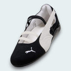 Puma Ballet Flat — Black & white - Ballet Flats - joshoes