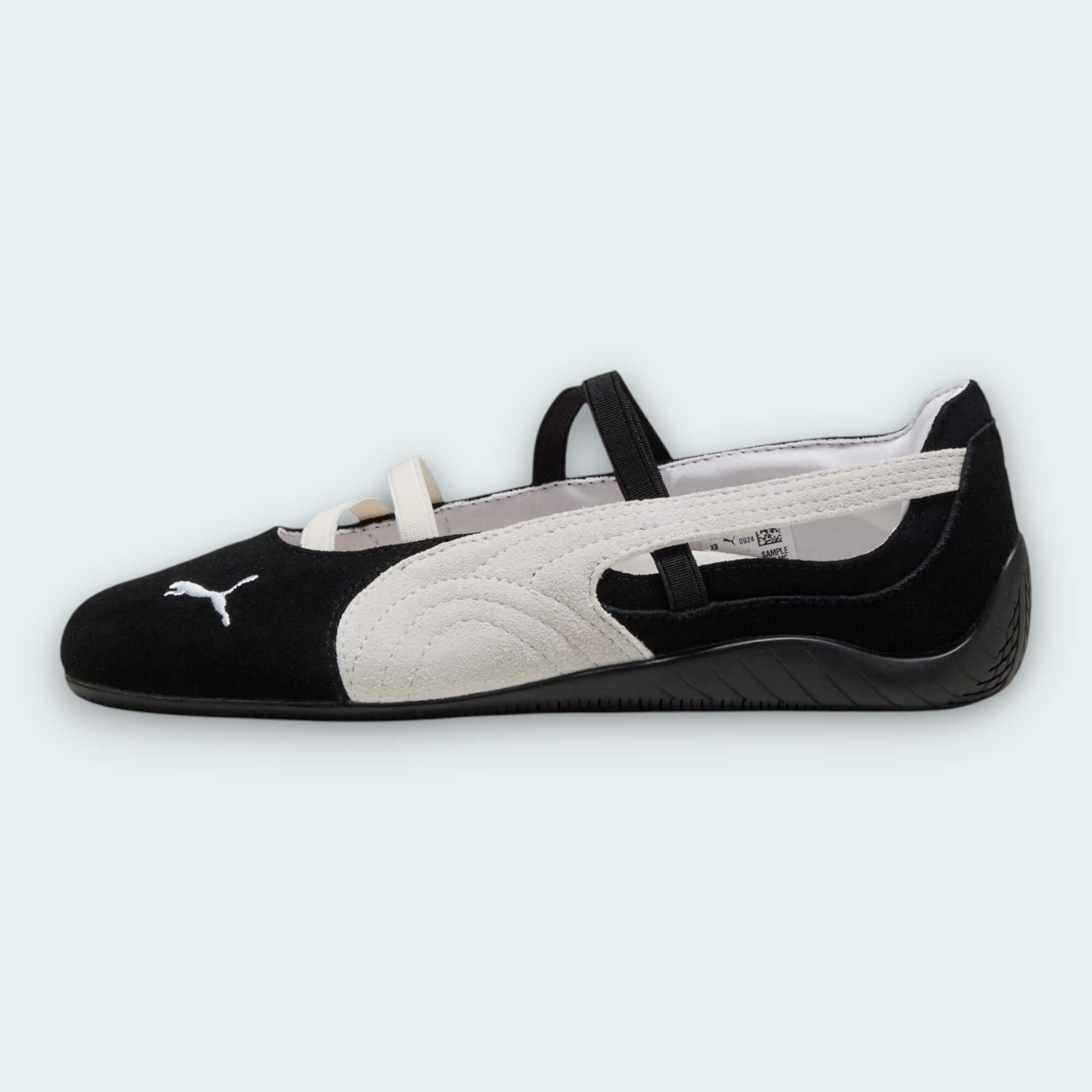 Puma Ballet Flat — Black & white - Ballet Flats - joshoes